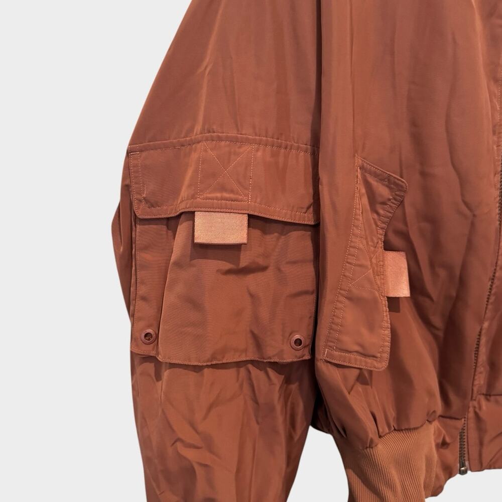 NEW ALO YOGA It Girl Bomber Jacket In Chestnut Size Small - Picture 10 of 15